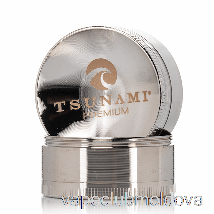 Kit Vape Pod Tsunami 1,9 Inch 4 Piese Râșniță Superioară înfundată Argintiu (50 Mm)